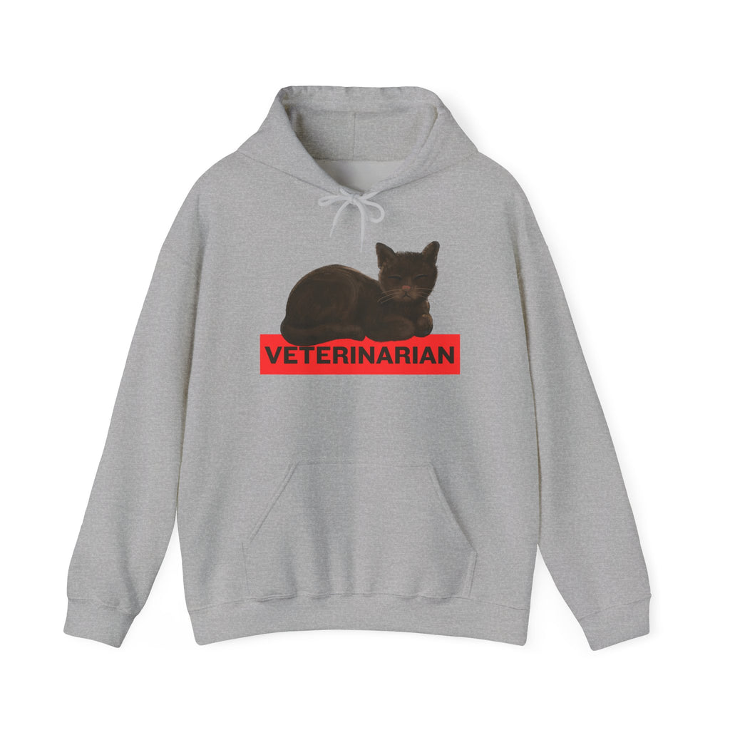 Veterinarian Cat Hoodie for Animal Lovers, Unisex Sweatshirt, Gifts for Vet Students, Pet Owners, Animal Enthusiasts, Cozy Gift Idea