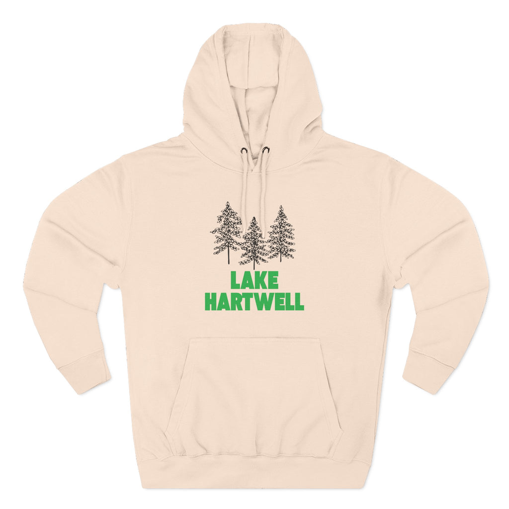 Lake Hartwell Fleece Hoodie, Cozy Sweatshirt, Outdoor Adventure Wear, Unique Gift for Lake Lovers, Perfect for Fall and Winter
