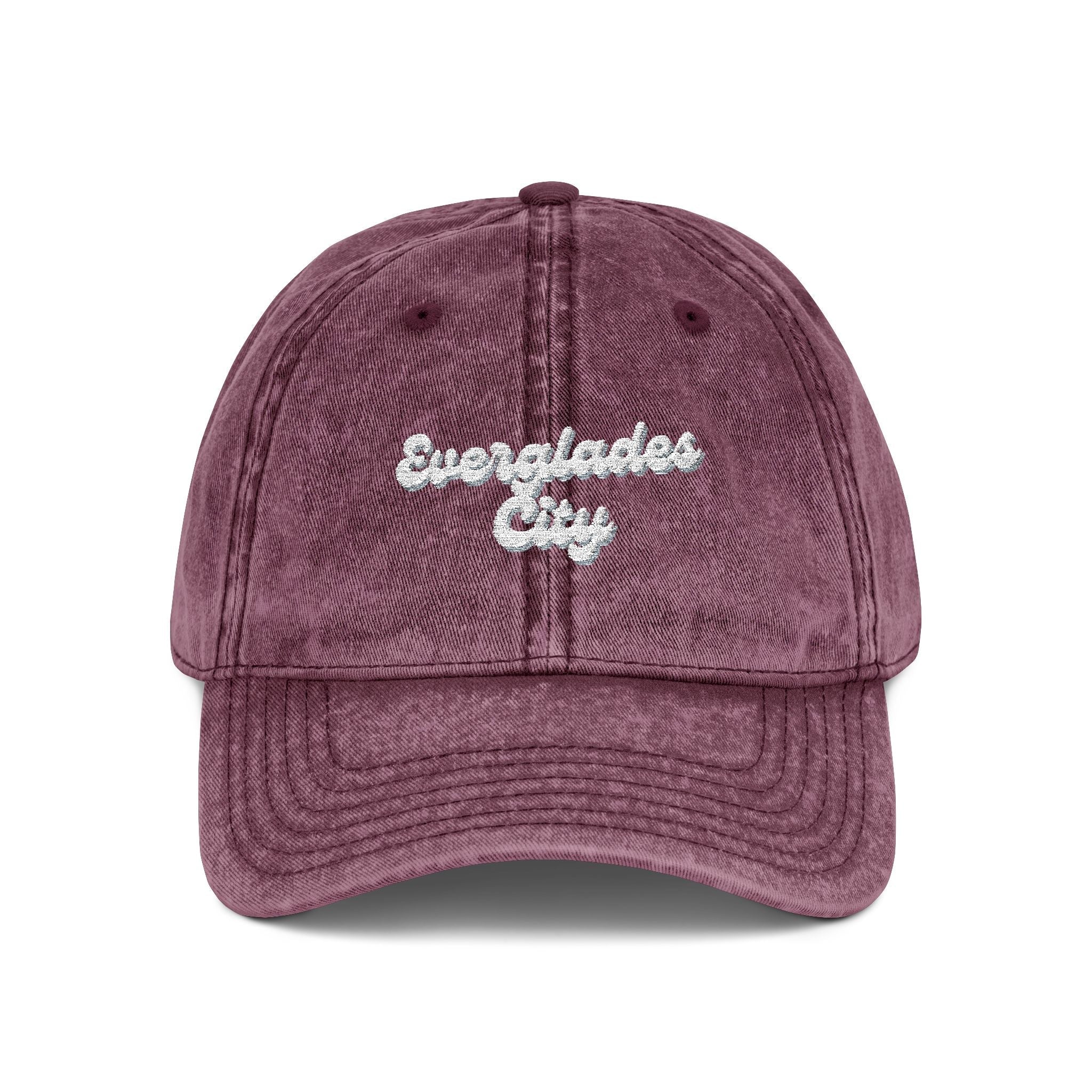 Everglades City Vintage Embroidered Cap, Stylish Baseball Hat, Trendy Sun Hat, Gifts for Him/Her, Casual Outdoor Accessory
