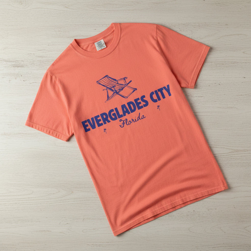 Everglades City - Unisex Garment-Dyed T-shirt, Casual Outfit, Gift for Nature Lovers, Vacation Essentials