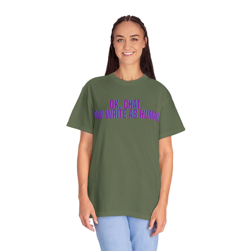 Chat Human Mode - Unisex Motivational T-Shirt, Casual Comfort Tee, Gift for Writers, Chat Enthusiasts, Modern Graphic Tee, Everyday Wear