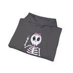 Cute Skeleton Graphic Hoodie for Halloween, Cozy Sweatshirt for Fall, Fun Gift for Halloween Lovers, Edgy Autumn Apparel, Unisex
