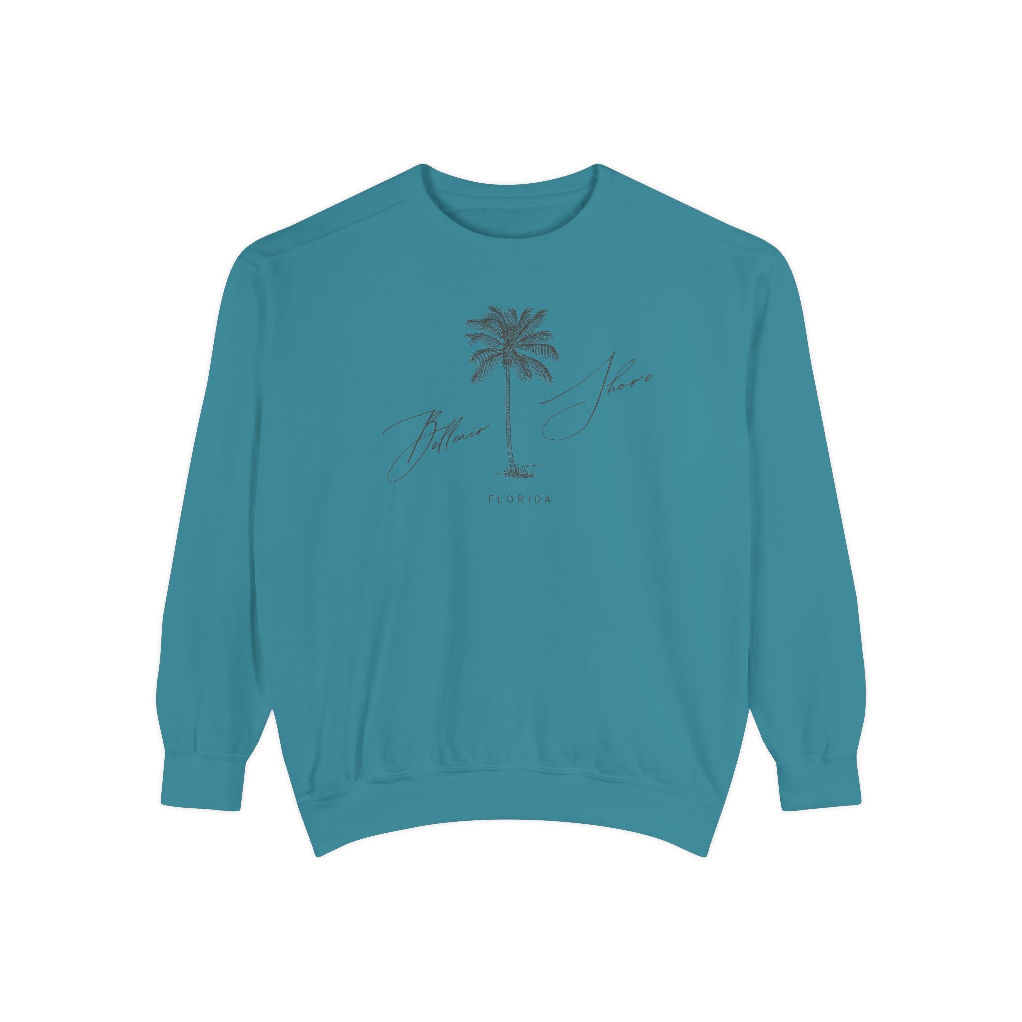 Belleair Shore Chill Vibes Sweatshirt - Unisex Garment-Dyed Style, Perfect for Lounging