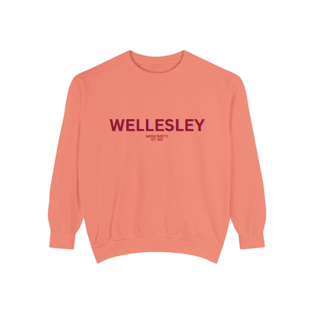 Wellesley Unisex Garment-Dyed Sweatshirt | Cozy Fashion, Perfect for Casual Outings, Gifts, Fall & Winter Style, Everyday Comfort