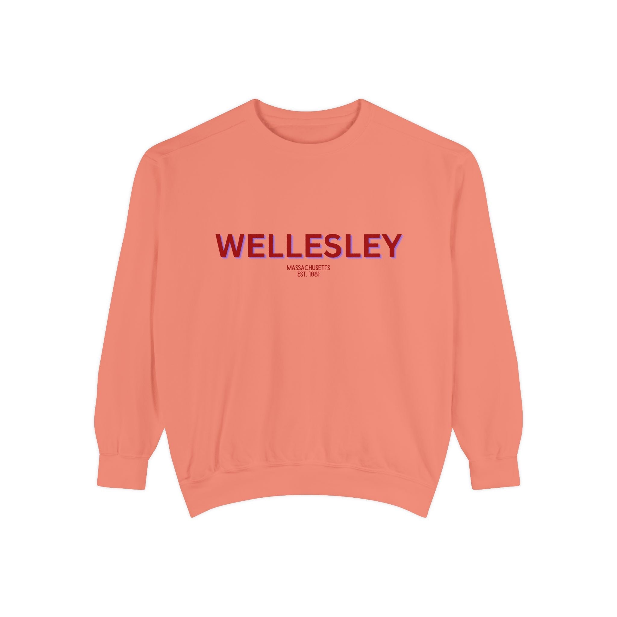 Wellesley Unisex Garment-Dyed Sweatshirt | Cozy Fashion, Perfect for Casual Outings, Gifts, Fall & Winter Style, Everyday Comfort