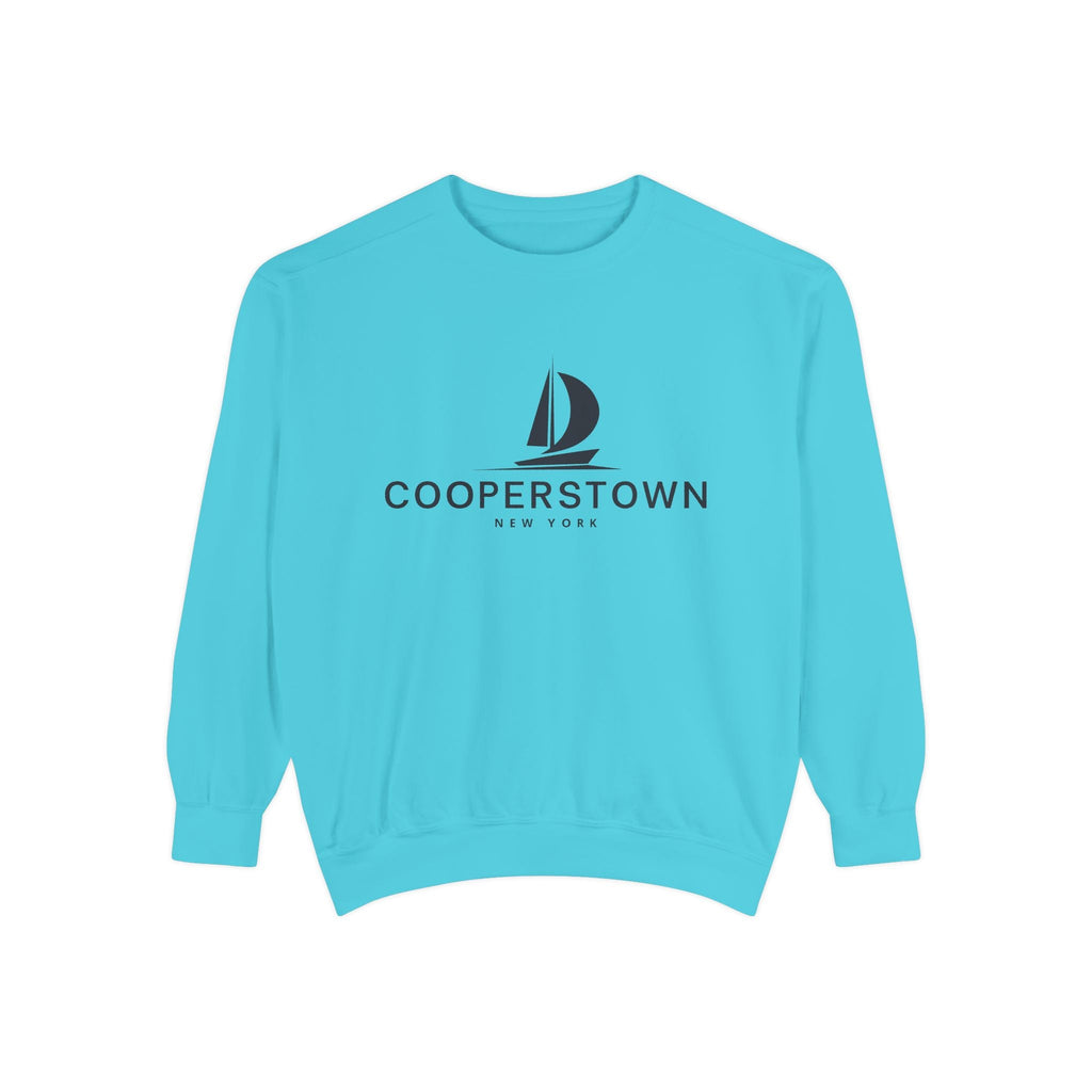 Cooperstown Vibes Unisex Sweatshirt | Garment-Dyed Comfort, Perfect for Casual Outings, Travel, Gifts, Autumn Days