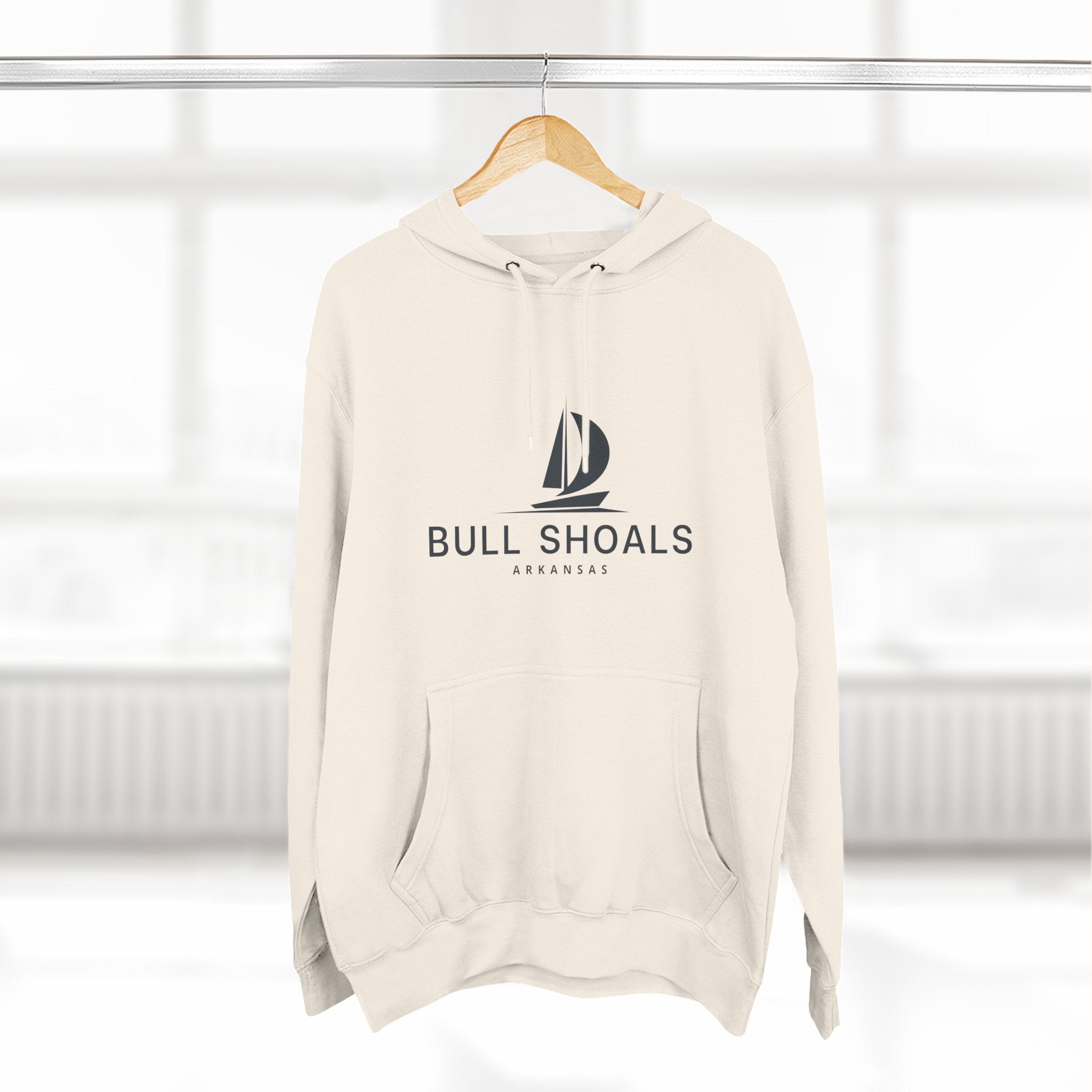 Bull Shoals Inspired Fleece Hoodie, Casual Wear, Relaxation, Gift for Autumn Lovers, Travel Essential