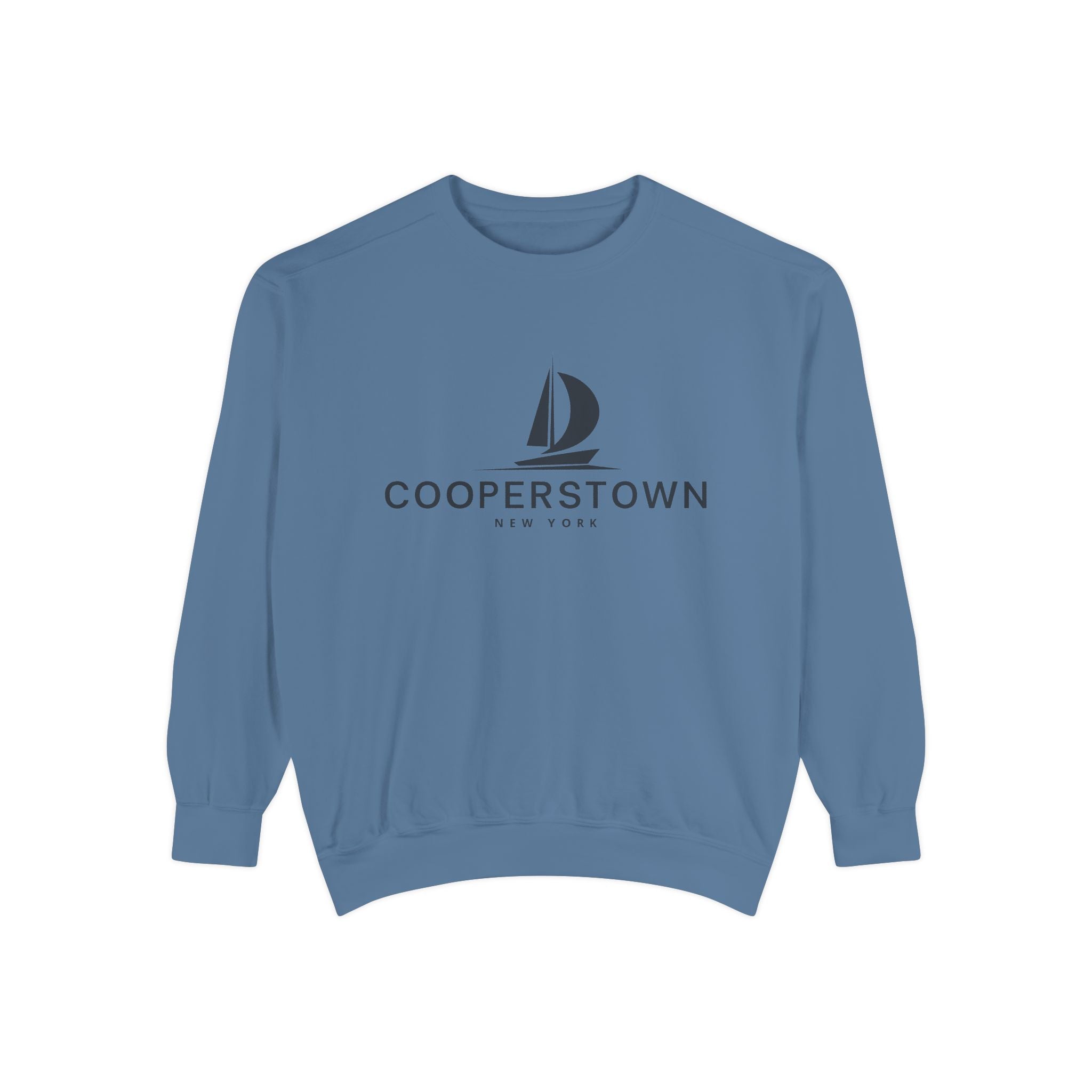 Cooperstown Vibes Unisex Sweatshirt | Garment-Dyed Comfort, Perfect for Casual Outings, Travel, Gifts, Autumn Days