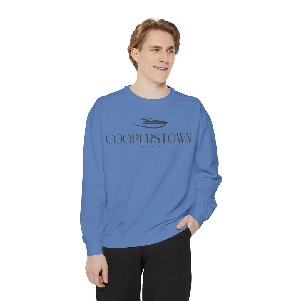 Cooperstown Chill Vibes Sweatshirt - Unisex Garment-Dyed Style, Perfect for Lounging